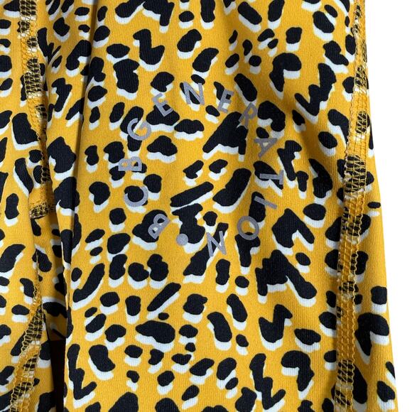 BCBGeneration Yellow Leopard Print Leggings | High Waist Stretch | Size Small - Picture 5 of 8